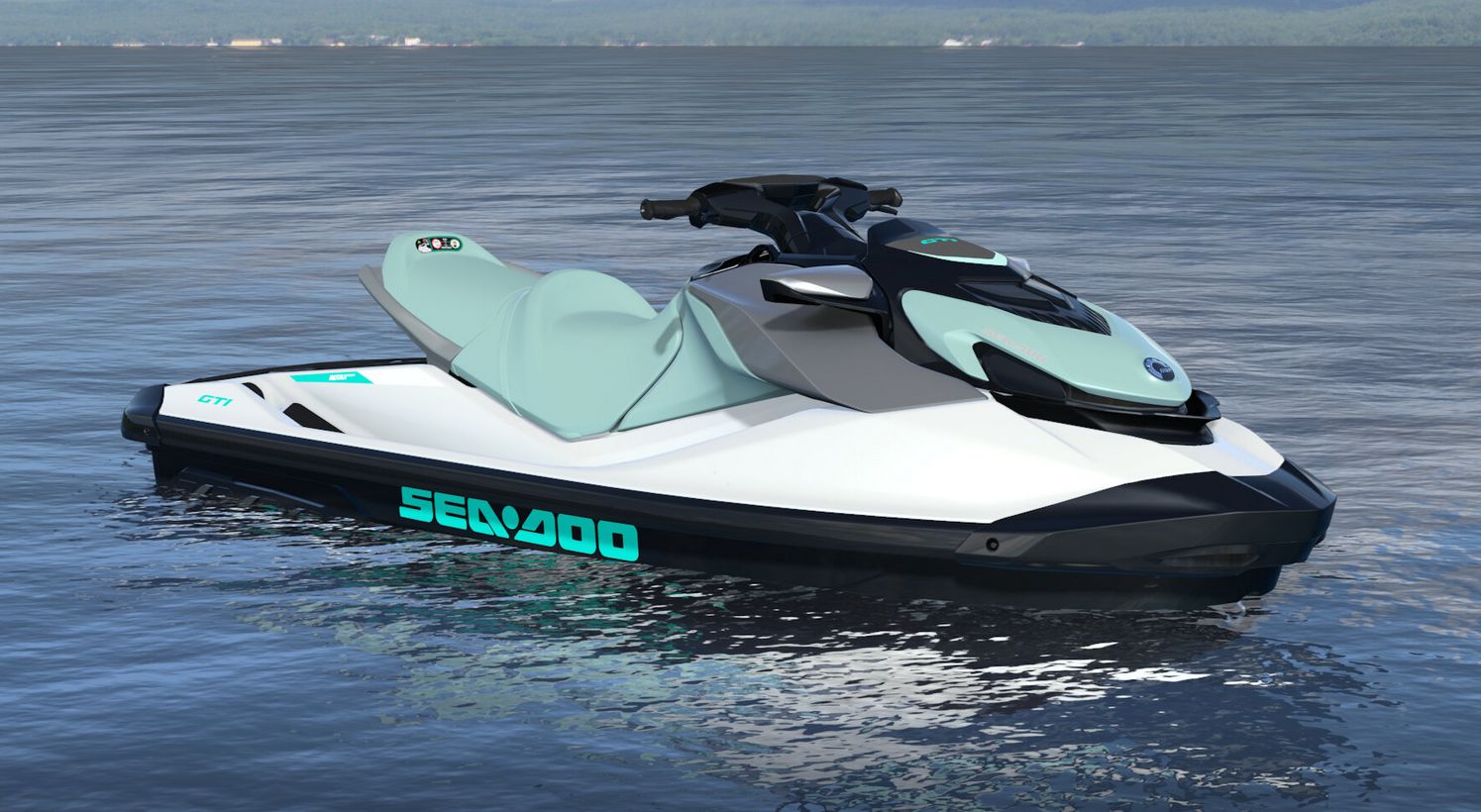 SeaDoo GTI 130 - (Bright White - Neo Mint) - 2025