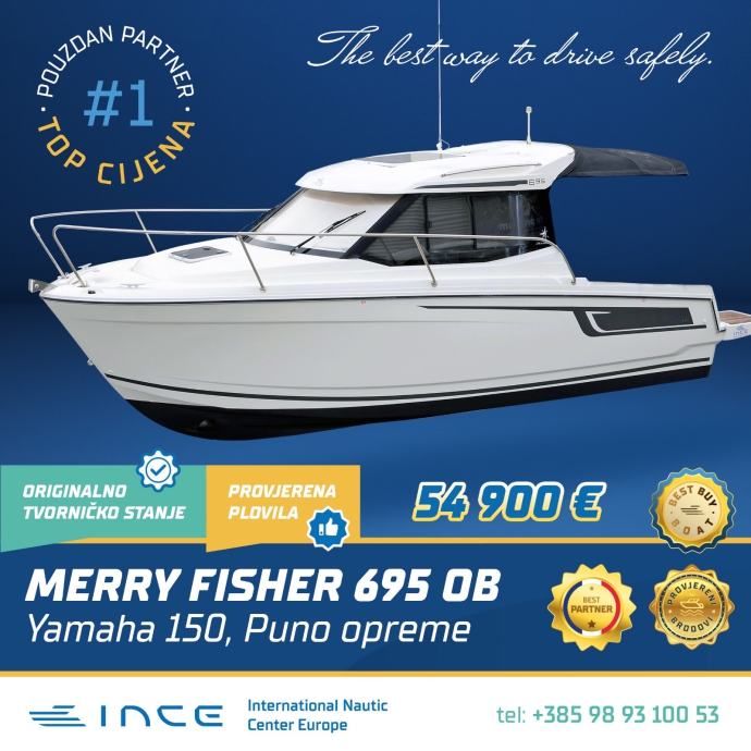 Jeanneau Merry Fisher 695 Yamaha 150 Full oprema u dolasku - 2017