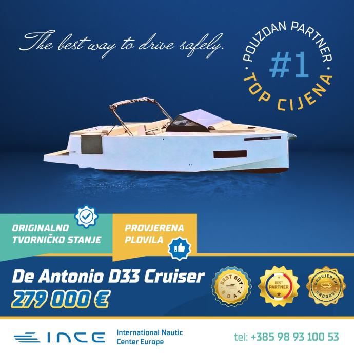 De antonio Yachts - D33 CRUISER- INCE - 2018