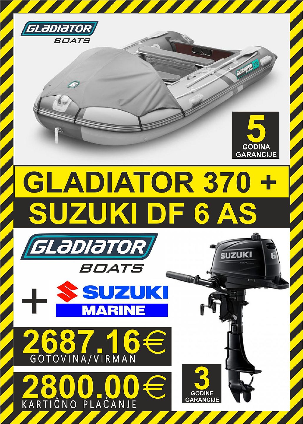 GLADIATOR set 370   motori Suzuki - 2025