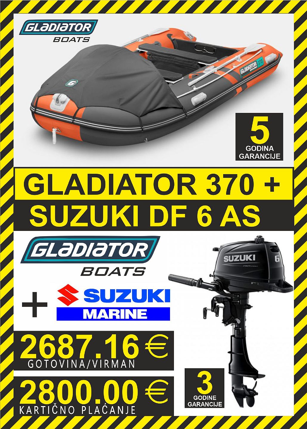 GLADIATOR set 370   motori Suzuki - 2025