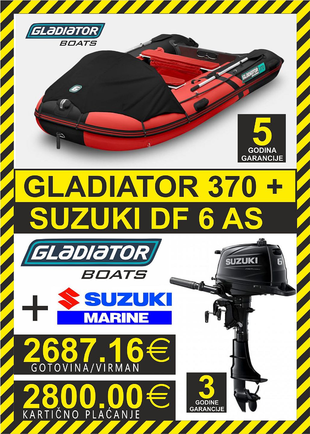 GLADIATOR set 370   motori Suzuki - 2025