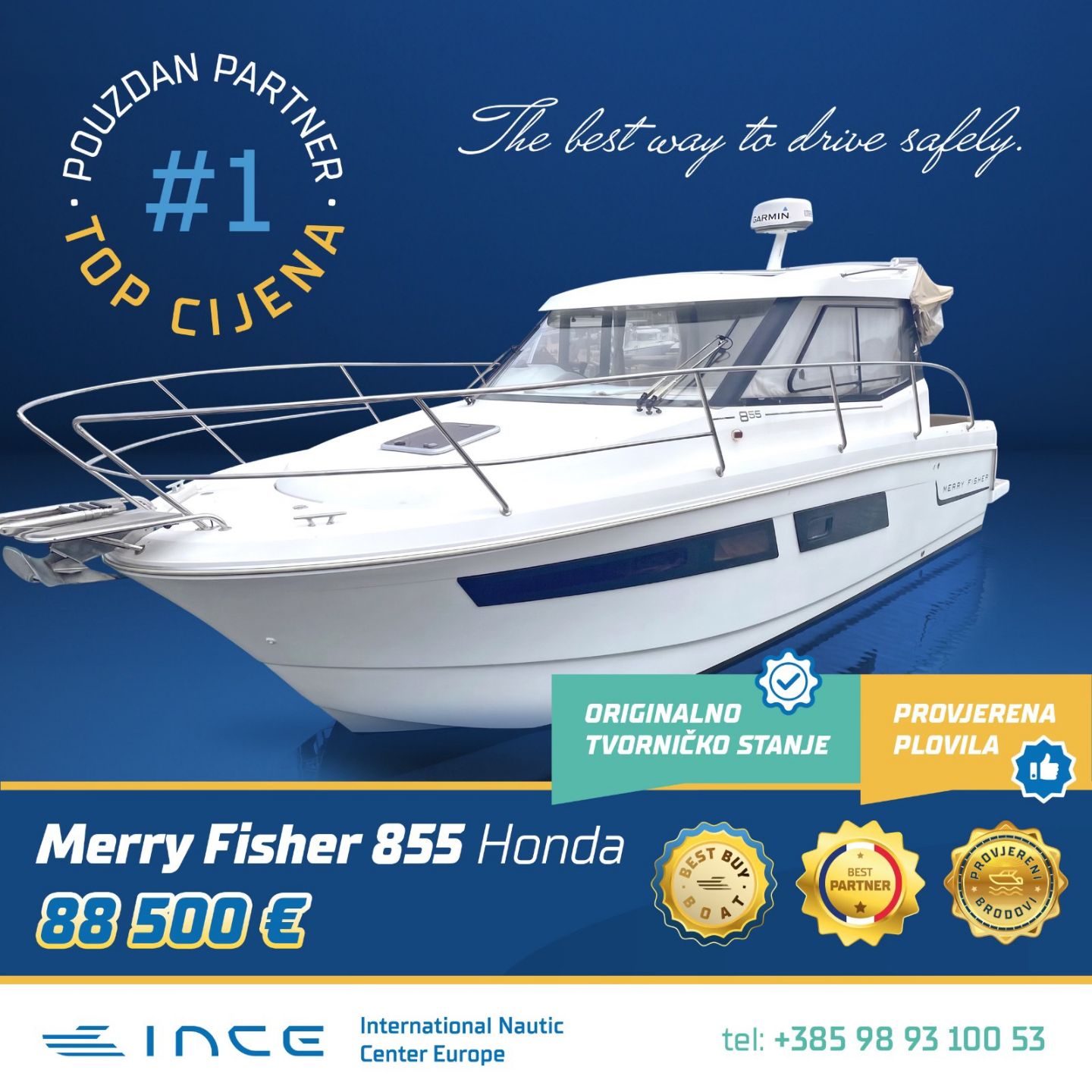 Jeanneau MERRY FISHER 855 HON... - 2012 - for sale: 88500.-EUR
