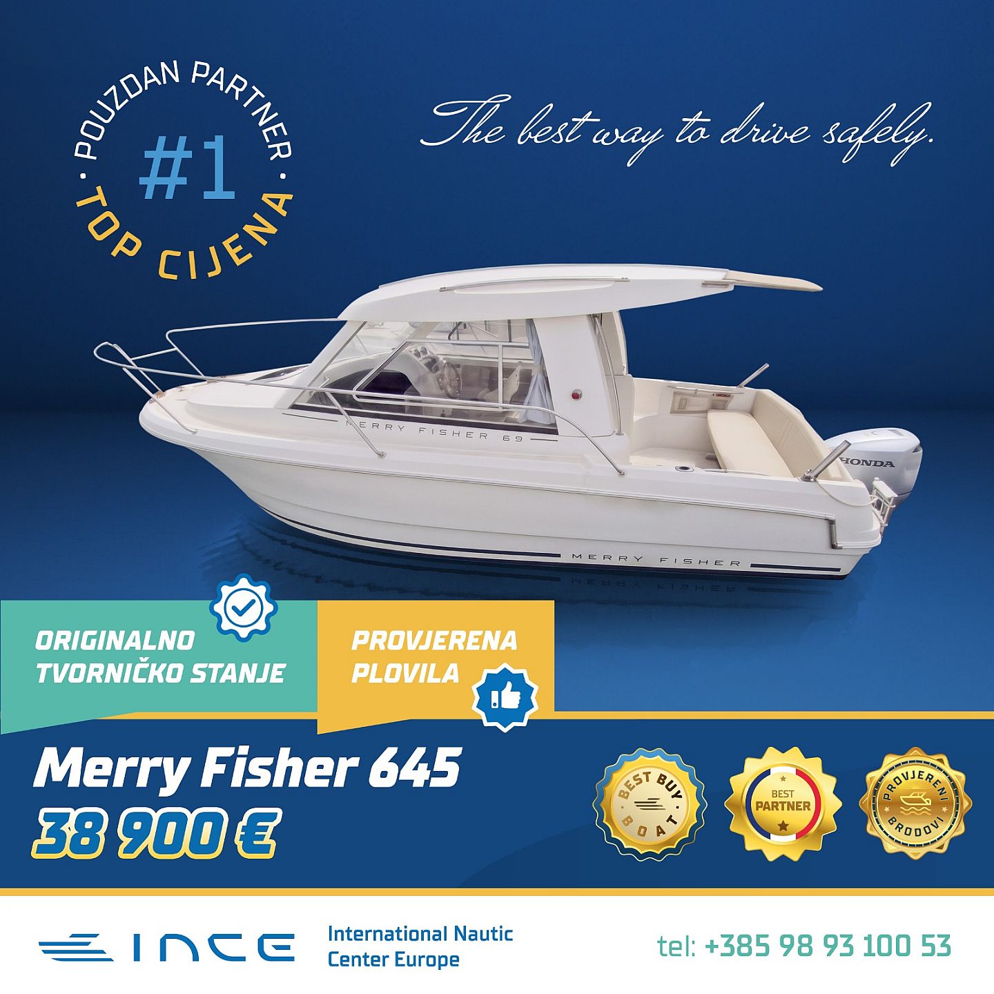 Jeanneau MERRY FISHER 645 - I... - 2010 - for sale: 38900.-EUR