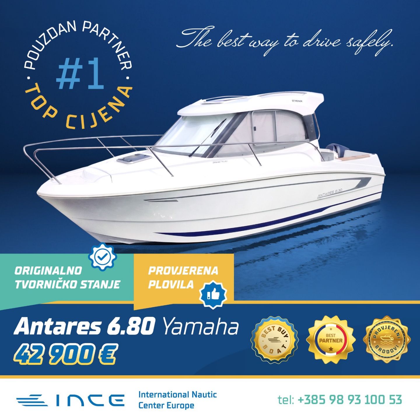 Beneteau ANTARES 6,80 YAMAHA ... - 2014 - for sale: 42900.-EUR